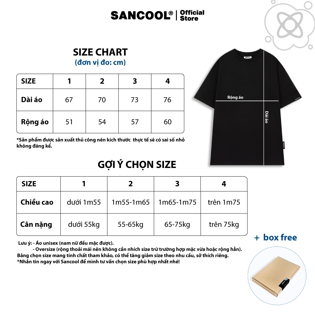 Áo Thun Local Brand Sancool Unisex Premium Cotton LogoColor Basic Tee - SC026