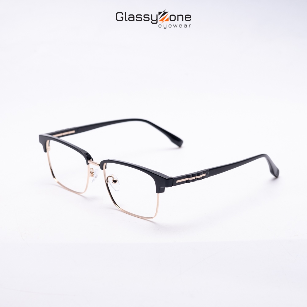 Gọng kính cận, Mắt kính giả cận kim loại Form Vuông Unisex Nam Nữ Cara - GlassyZone