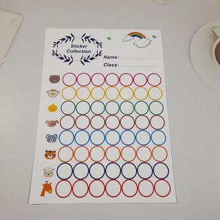 Phiếu dán stiker khổ a4