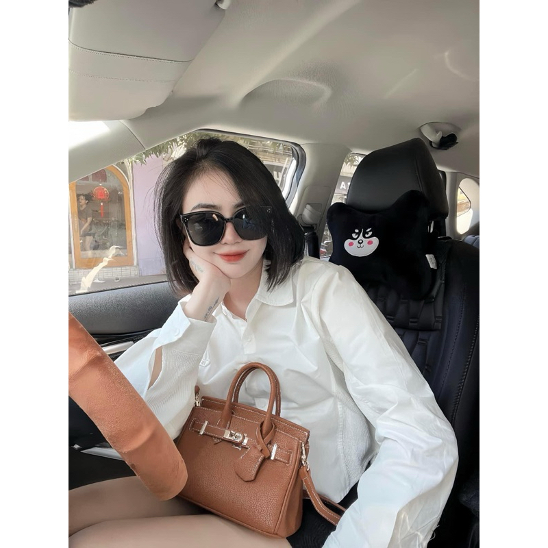 Túi da Nretro tặng kèm khăn lụa sang chảnh