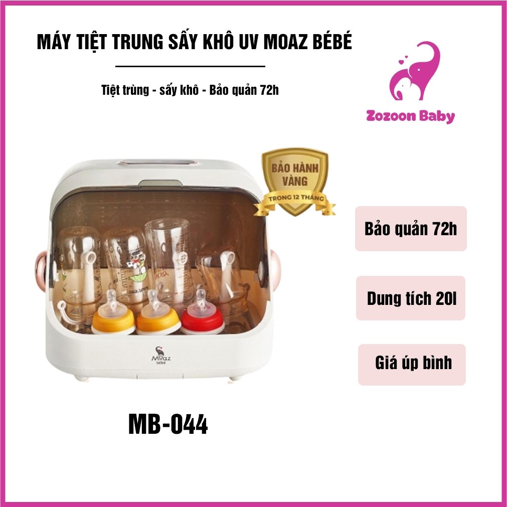 Máy úp bình sữa, máy tiệt trùng và sấy khô bằng tia UVC Moaz bébé MB044