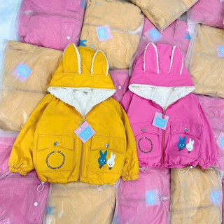  Áo khoác lót lông Mũ tai thỏ cho bé 