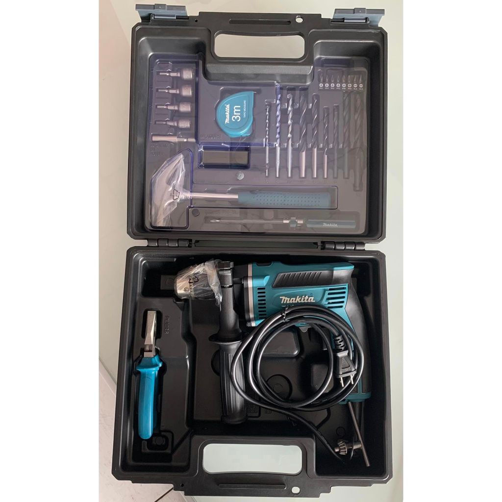 Bộ Máy khoan búa kèm 26 phụ kiện 430W Makita M8103KX2B - Hàng chính hãng
