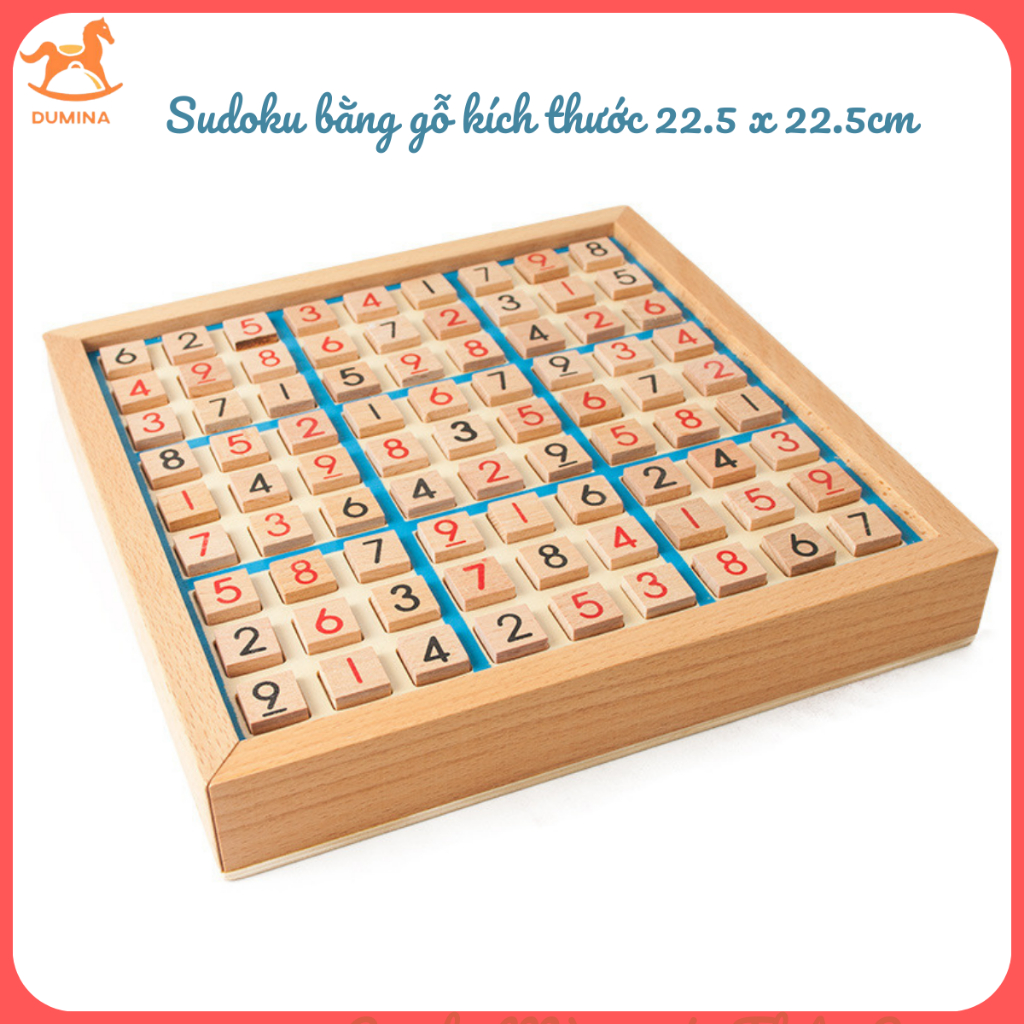Đồ chơi Sudoku bằng gỗ - trò chơi sắp xếp số logic giúp tư duy logic, tăng cường khả năng sáng tạo