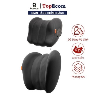 Gối Tựa Đầu Và Gối Tựa Lưng Baseus Thiết Kế Công Thái Học Dùng Trên Ô Tô Hoặc Văn Phòng Siêu Mềm Và Thoáng Khí
