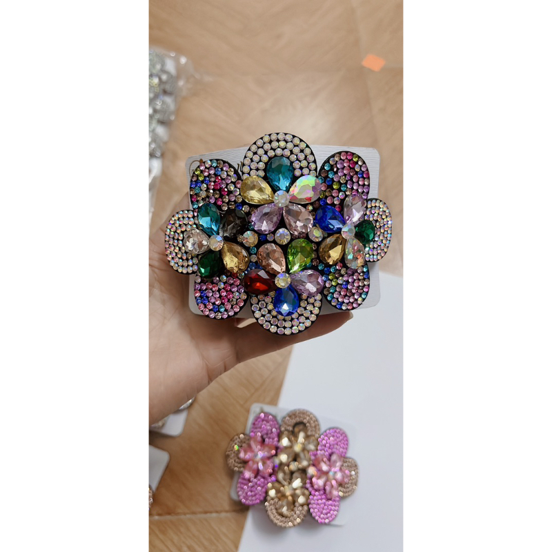 Sỉ 5 kẹp đuôi đính đá pha lê gọng 10 phân mẫu mới