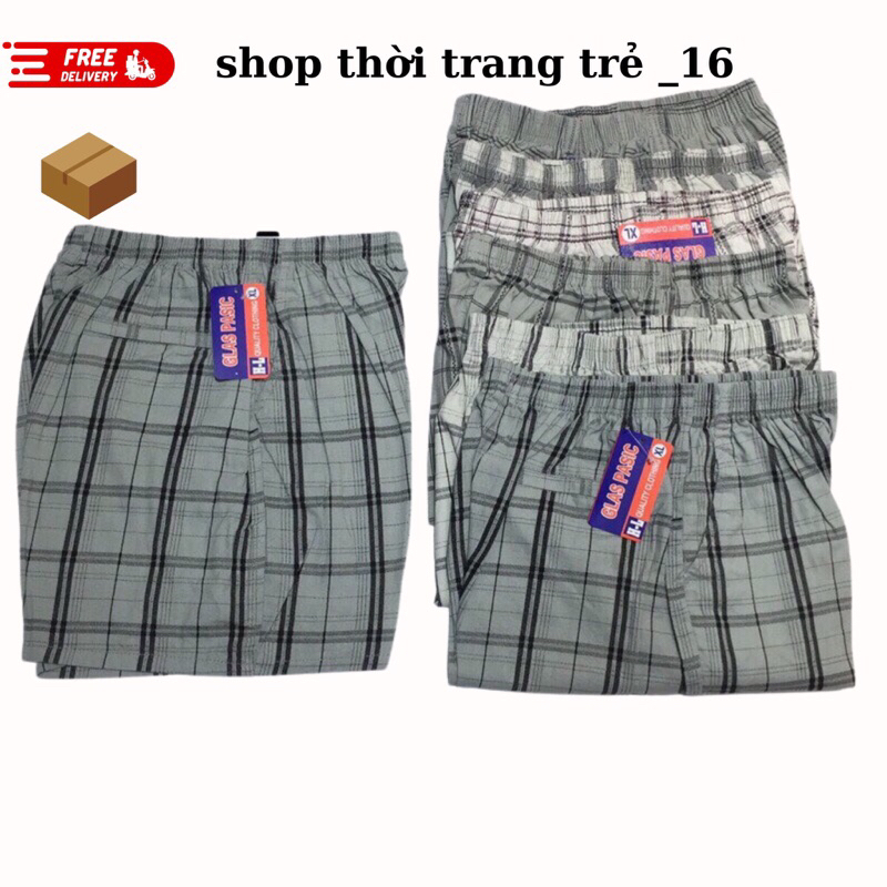 Quần Đùi Nam Trung Tuổi, Quần Đùi Kẻ Nam Hàng Đẹp Chất Thô Mềm