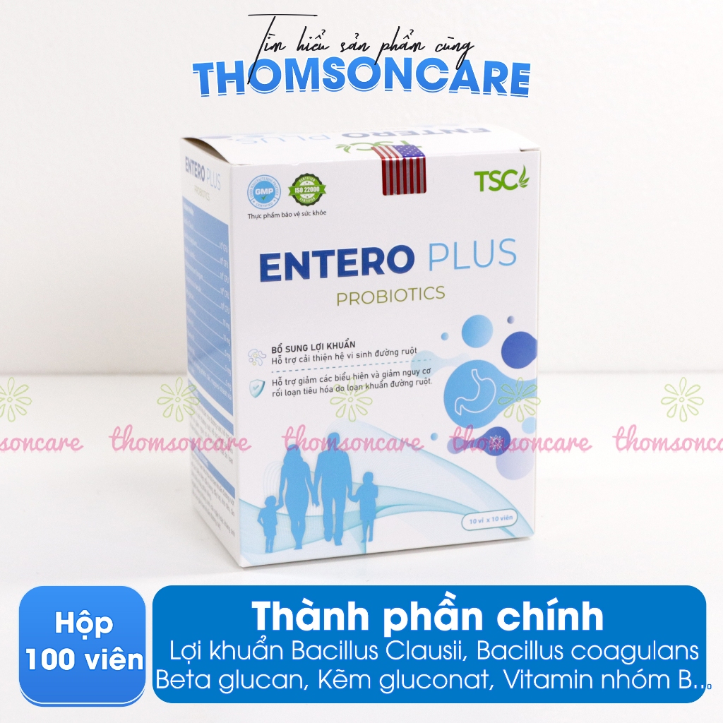 Viên ăn ngon 19b Đỏ và Men tiêu hóa Entero TSC - Liệu trình 2 tháng cho người gầy ăn không ngon, kém hấp thu Thomsoncare