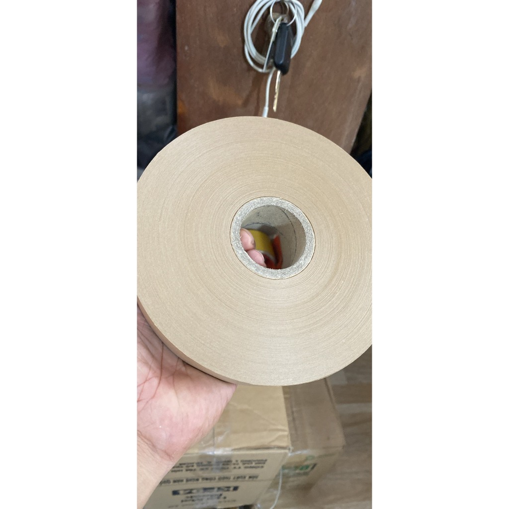 Cuộn băng giấy kraft, cuộn băng nhựa trong dùng cho máy bó, máy đai, máy quấn