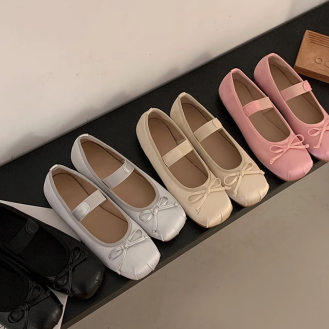 Giày Búp Bê Đế Thấp Miệng Cho Nữ Thu Đông 2023, Giày Lười Đế Mềm Kiểu Pháp Mary Jane Cho Nữ