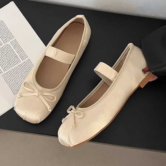 Giày Búp Bê Đế Thấp Miệng Cho Nữ Thu Đông 2023, Giày Lười Đế Mềm Kiểu Pháp Mary Jane Cho Nữ