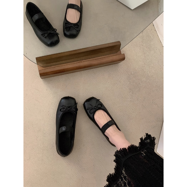 Giày Búp Bê Đế Thấp Miệng Cho Nữ Thu Đông 2023, Giày Lười Đế Mềm Kiểu Pháp Mary Jane Cho Nữ
