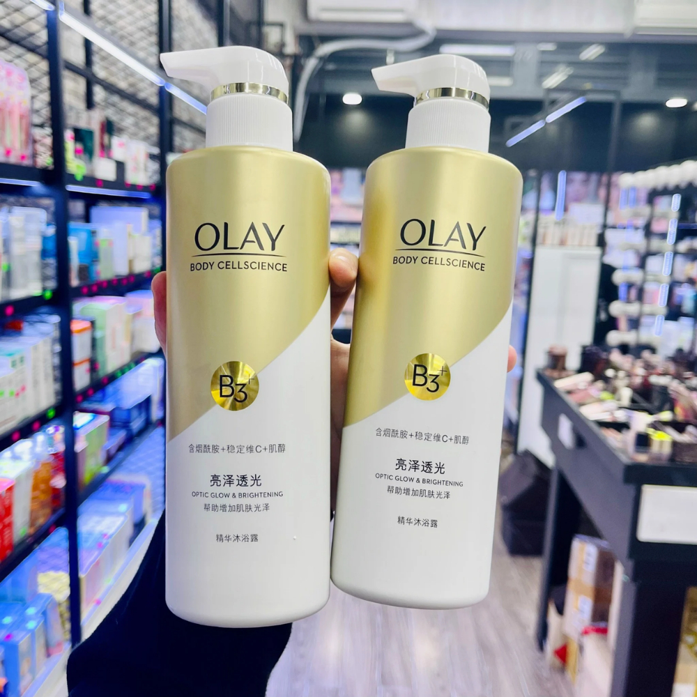 Sữa Tắm Dưỡng Trắng OLAY B3+ Retinol/Vitamin C/HA Siêu Dưỡng Trắng Da, Cấp Ẩm Và Đàn Hồi Cho Da - Chai 500ml