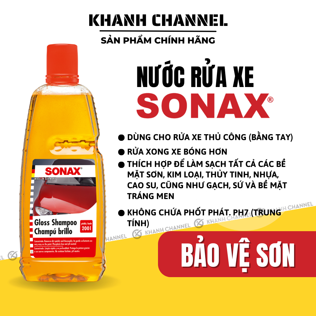 Nước Rửa Xe Sonax - Gloss Shampoo Concentrate 1000ml