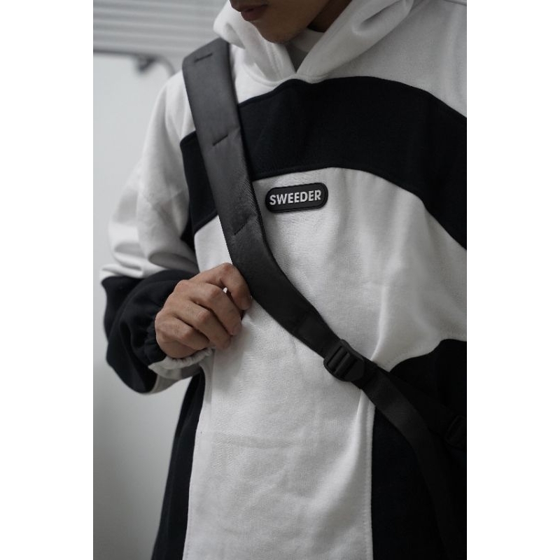 Áo khoác zip - Áo khoác hoodie zip nữ localbrand Panacea nỉ tàu dày,logo nổi form rộng