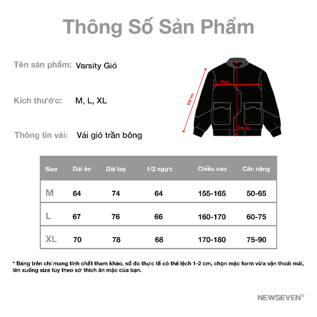 Áo khoác gió Phom boxy NEWSEVEN BEEWIND JACKET AK.269