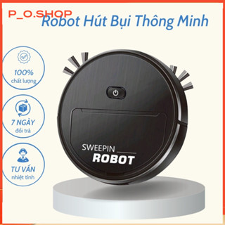 【Giảm giá Robot Quét Quét Và Lau Nhà Thông Minh Bốn Trong Một Sạc USB-Máy Hút Bụi mini 3 Trong 1 Quét,Hút,Lau Nhà