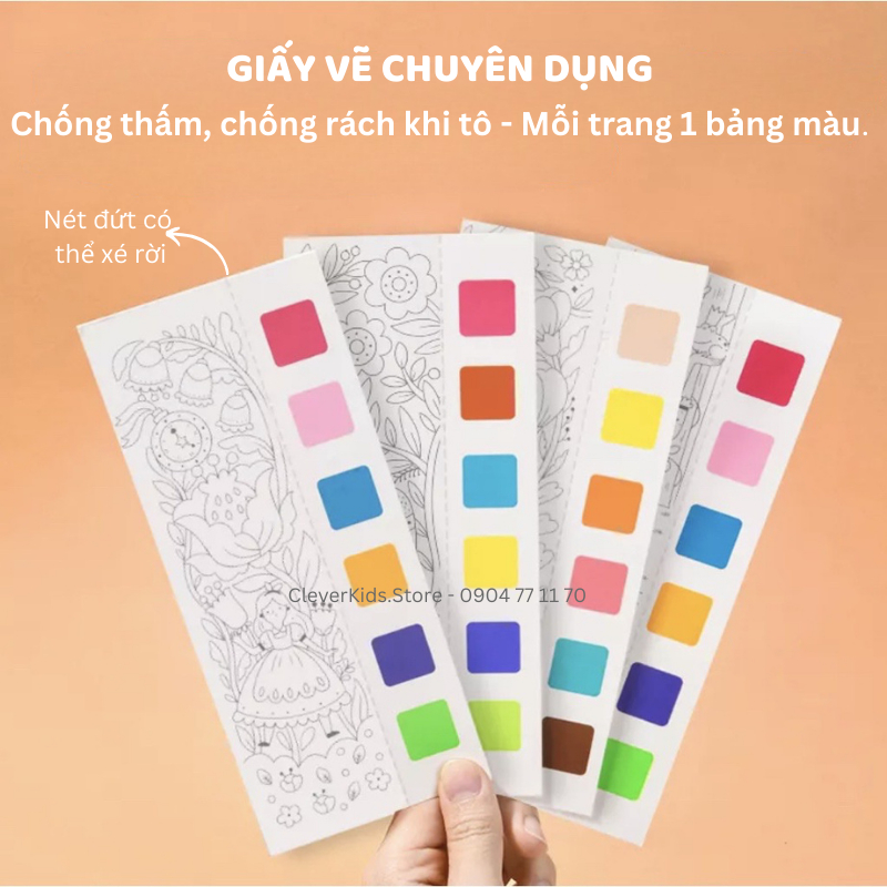 Tranh Tô Màu Nghệ Thuật Cho Bé Mideer Watercolour Painting  - CleverKids