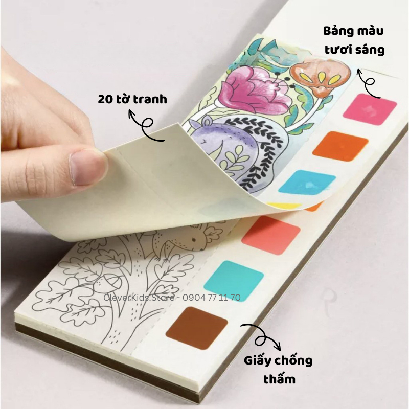 Tranh Tô Màu Nghệ Thuật Cho Bé Mideer Watercolour Painting  - CleverKids