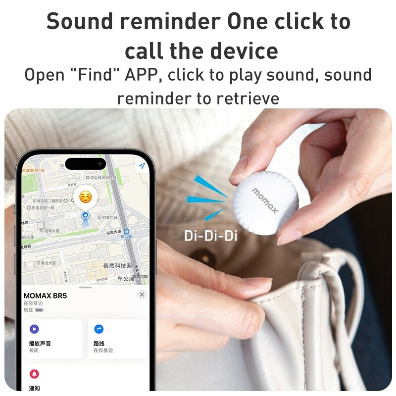 Thiết Bị Định Vị GPS Momax Pintag BR5  - Pin Dùng 1 năm - Không Giới Hạn Khoảng Cách - Bảo Hành 12TH