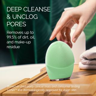 Máy rửa mặt FOREO LUNA 4 cao cấp được chứng minh lầm sàng làm sạch sâu mát-xa trẻ hoá da bằng sóng âm T-sonic phiên bản cho da hỗn hợp