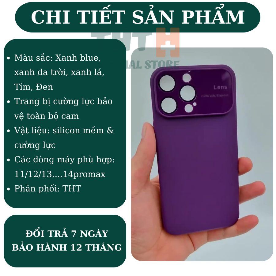 Ốp lưng silicon mềm có kính bảo vệ lens/cam sang trọng dành cho XSMAX,11,12,13...15promax bảo hành 12 tháng