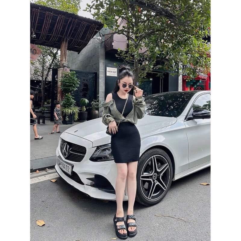 Đầm bodymix jeans bigsize