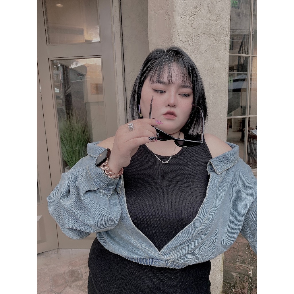 Đầm bodymix jeans bigsize