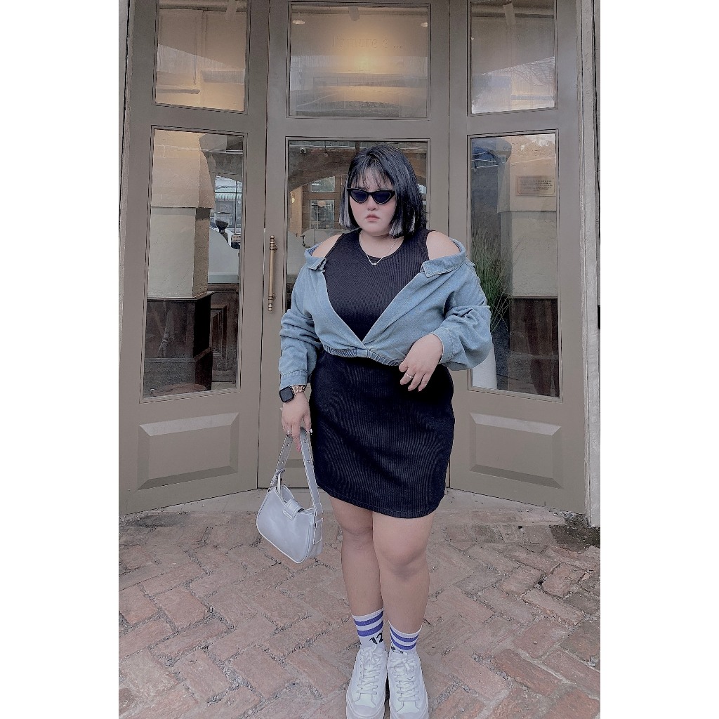 Đầm bodymix jeans bigsize