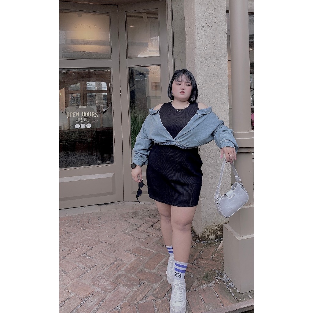 Đầm bodymix jeans bigsize