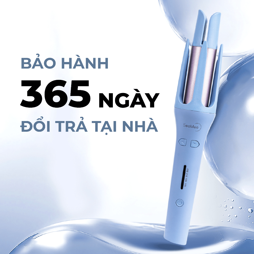 Máy uốn tóc làm xoăn tự động SeeMee lớp phủ gốm sứ bảo vệ tóc khi tạo kiểu đường kính uốn 32mm Bảo hành 365 ngày 1 đổi 1