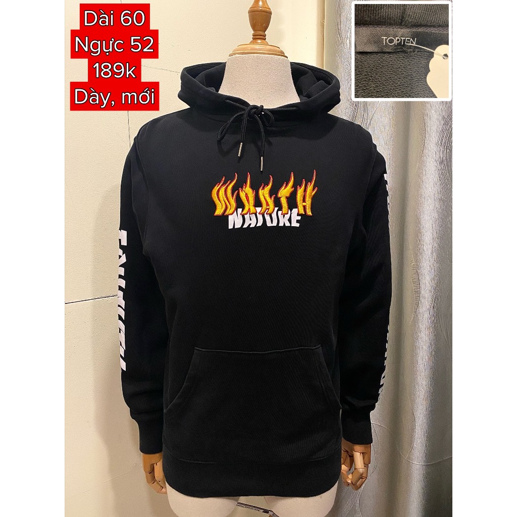 Hoodie 2hand loại 1 dày dặn cao cấp form unisex 100% cotton