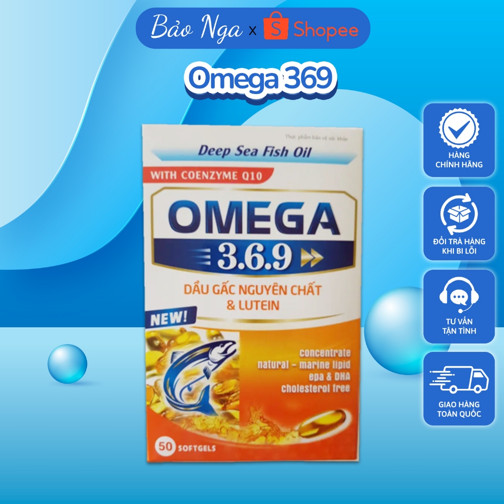 Omega 369, Viên Uống Dầu cá, dầu Gấc, Bổ Mắt, Deep See Fish oil