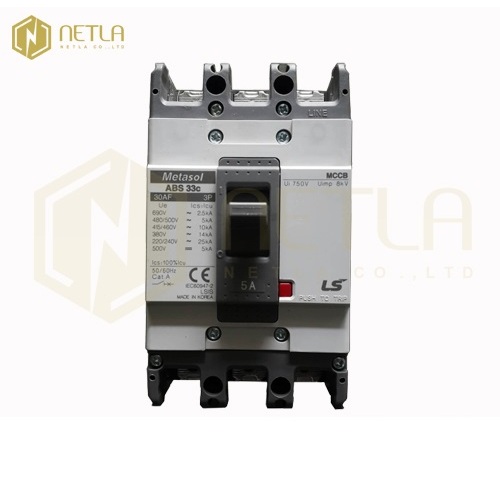 LS - Cầu dao tự động - CB khối - MCCB - Aptomat 3 pha ABS ABS33c 5A 10A 20A 30A Hàng chính hãng