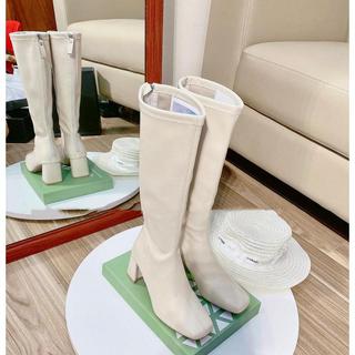 Bốt đùi nữ da lì gót cao 5cm ( MÃ A22 )