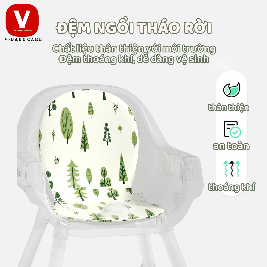 Ghế Ăn Dặm 2 Mức Độ Cao, Vừa Tầm Bàn Ăn Người Lớn V-Baby GA001