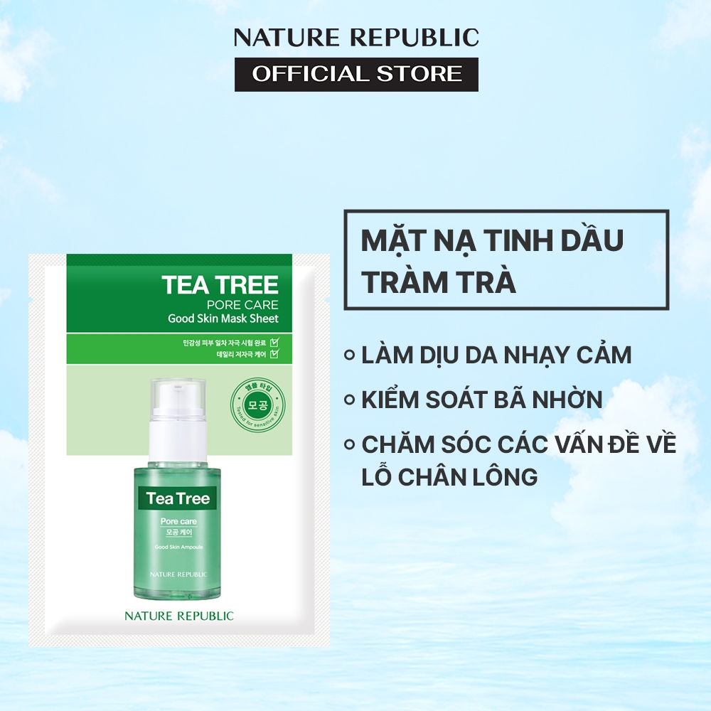 Nature Republic Mặt nạ giấy giúp ngăn ngừa mụn Good Skin Tea Tree Mask Sheet 24g