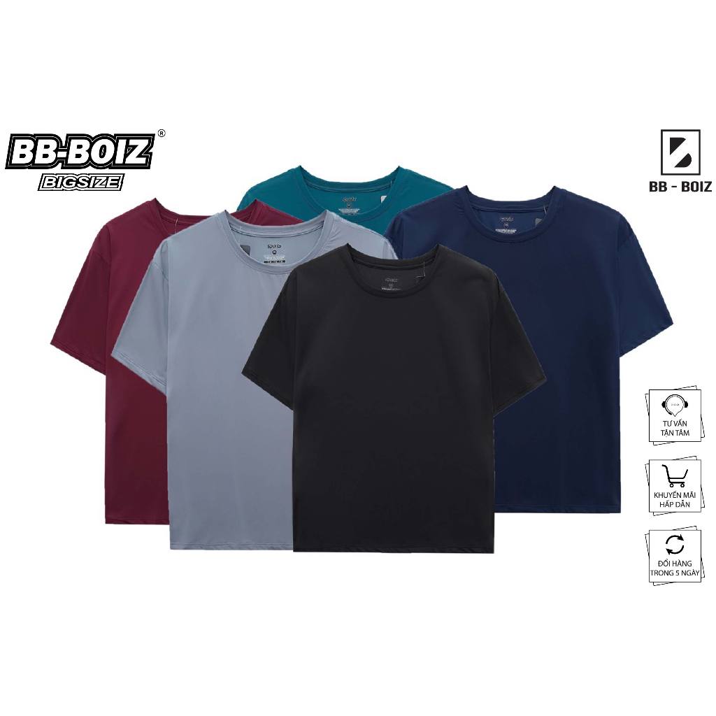 Bigsize - Áo thun thể thao BB - Boiz nam chất thun lạnh bigsize 80kg - 150kg mặc vừa - trơn