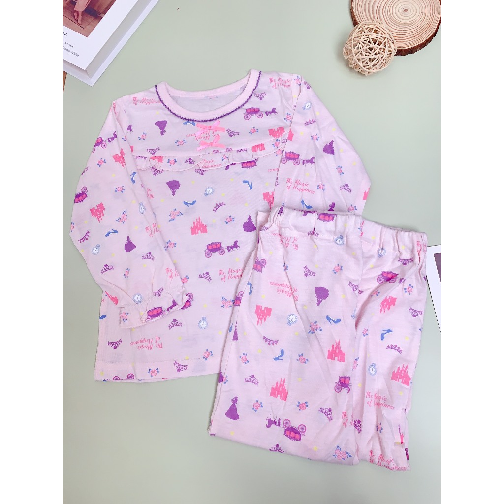 Đồ Bộ Tay Dài Chất Liệu Thun Cotton Cho Bé Trai Bé Gái 17 - 18 Kg