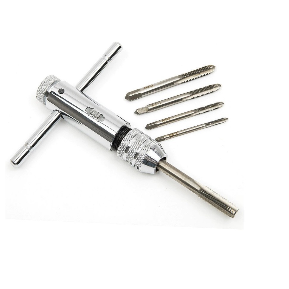 Tay Quay TaRo tự động dài 100mm m3-m8 kèm 5 mũi ta rô