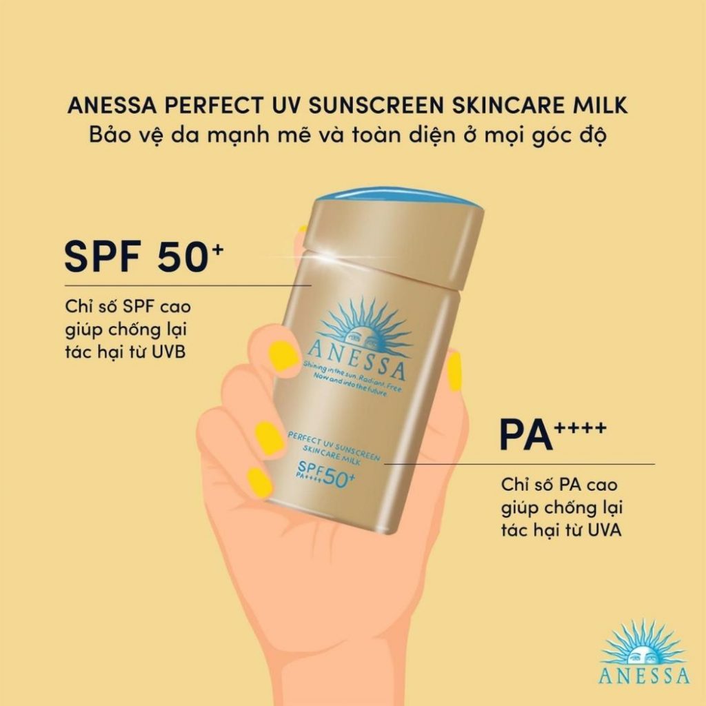 Sữa chống nắng dưỡng da kiềm dầu bảo vệ hoàn hảo Anessa Perfect UV Sunscreen Skincare Milk SPF50+ PA++++ 60ml