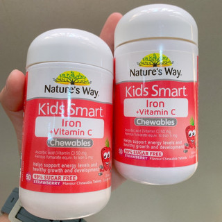 Kẹo ngậm bổ sung sắt & vitamin C Cho Bé Nature’s Way Kids Smart Iron + Vitamin C