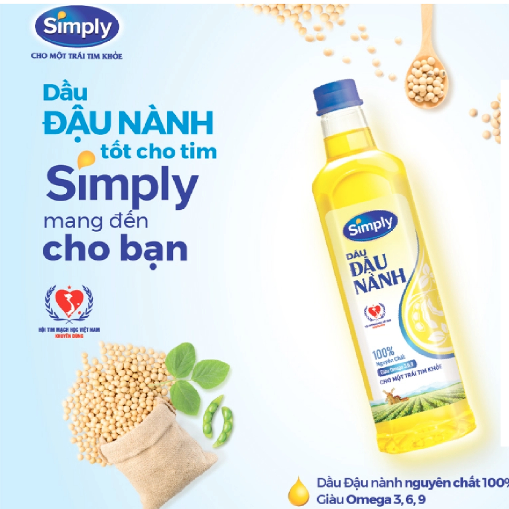 Dầu ăn đậu nành Simply 1 Lít