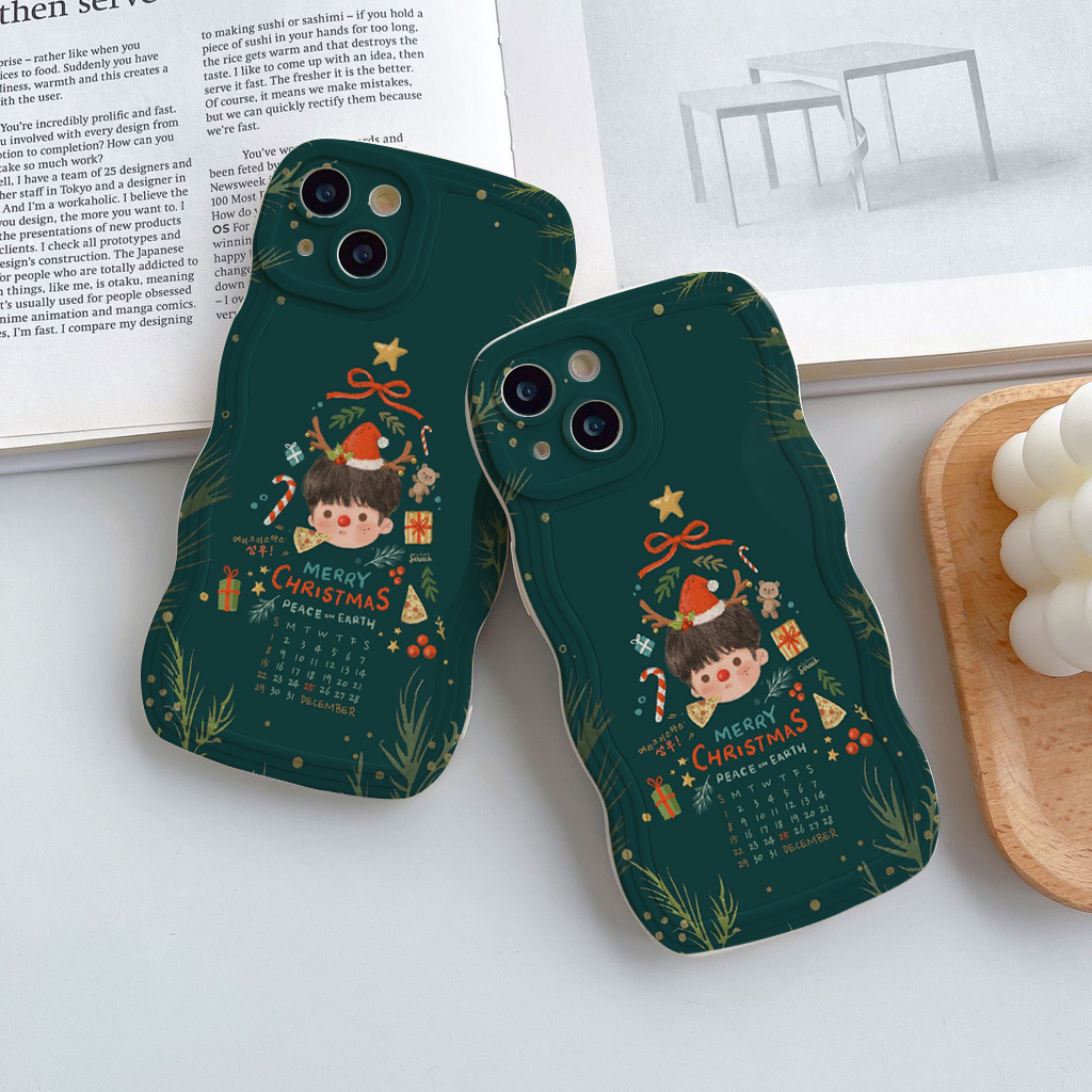 Ốp lưng iPhone chống sốc giáng sinh tháng 12 nền xanh đậm cho ip 6/6s/7/8/x/xr/xs/11/12/13/14/plus/pro/max - sm1534