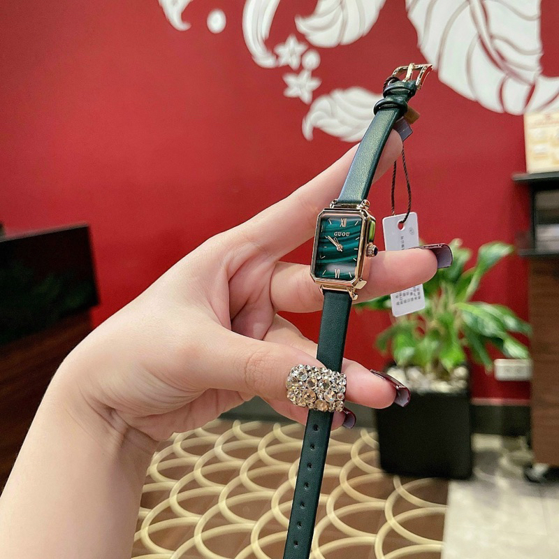 Đồng hồ nữ G.u.o.u chính hãng tiểu thư dây da siêu bền, kiểu dáng thời thượng, trẻ trung G8222