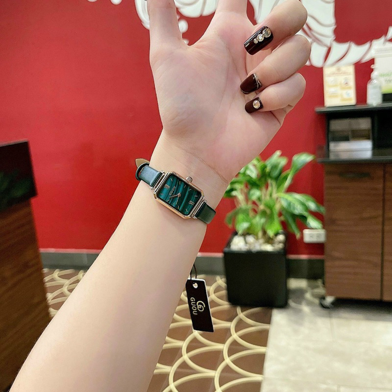 Đồng hồ nữ G.u.o.u chính hãng tiểu thư dây da siêu bền, kiểu dáng thời thượng, trẻ trung G8222