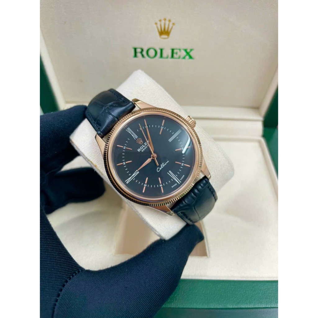 Đồng hồ Nam Rolex  Cellini classic blackg - Máy automatic- Thép 316L- 40mm- chống nước- BẢO HÀNH 2 Năm