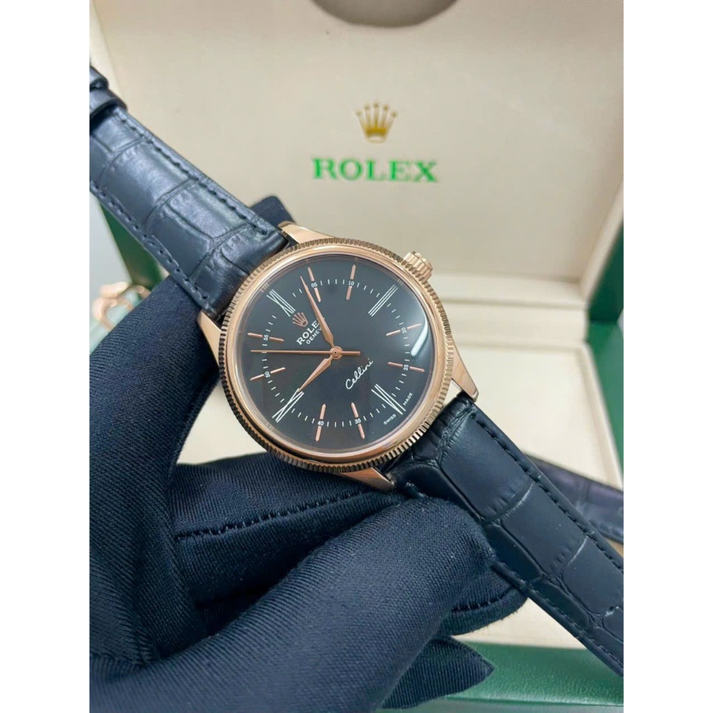 Đồng hồ Nam Rolex  Cellini classic blackg - Máy automatic- Thép 316L- 40mm- chống nước- BẢO HÀNH 2 Năm