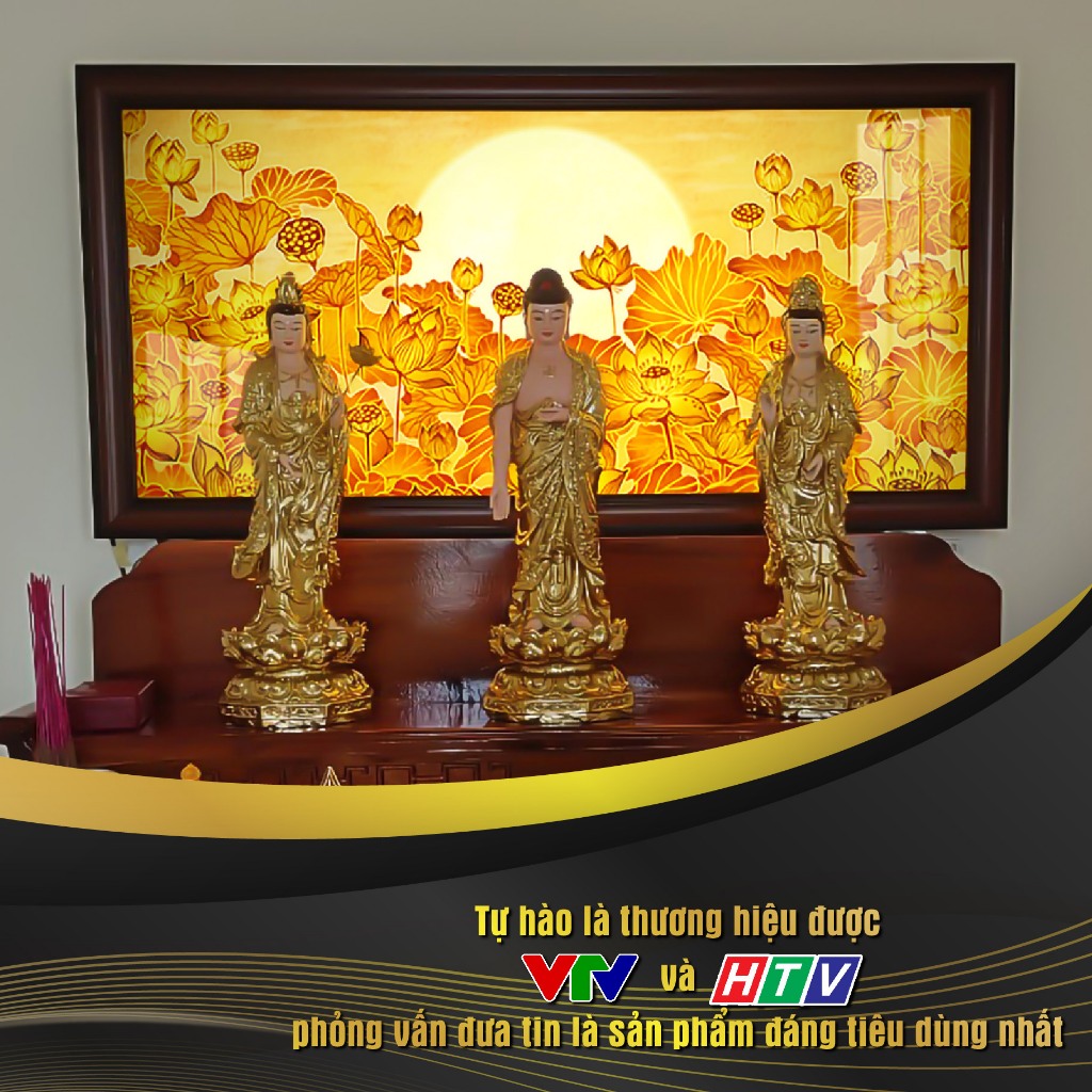 Tranh Cửu Huyền Thất Tổ In Tranh Trúc Chỉ DECORNOW, Có Đèn, Trang Trí Bàn Thờ Gia Tiên, Ông Bà, Cha Mẹ  DCN-TC240