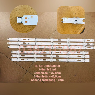 Led tv samsung 43tu7000/8000/8200/6000/6900 - 6 thanh 5 led